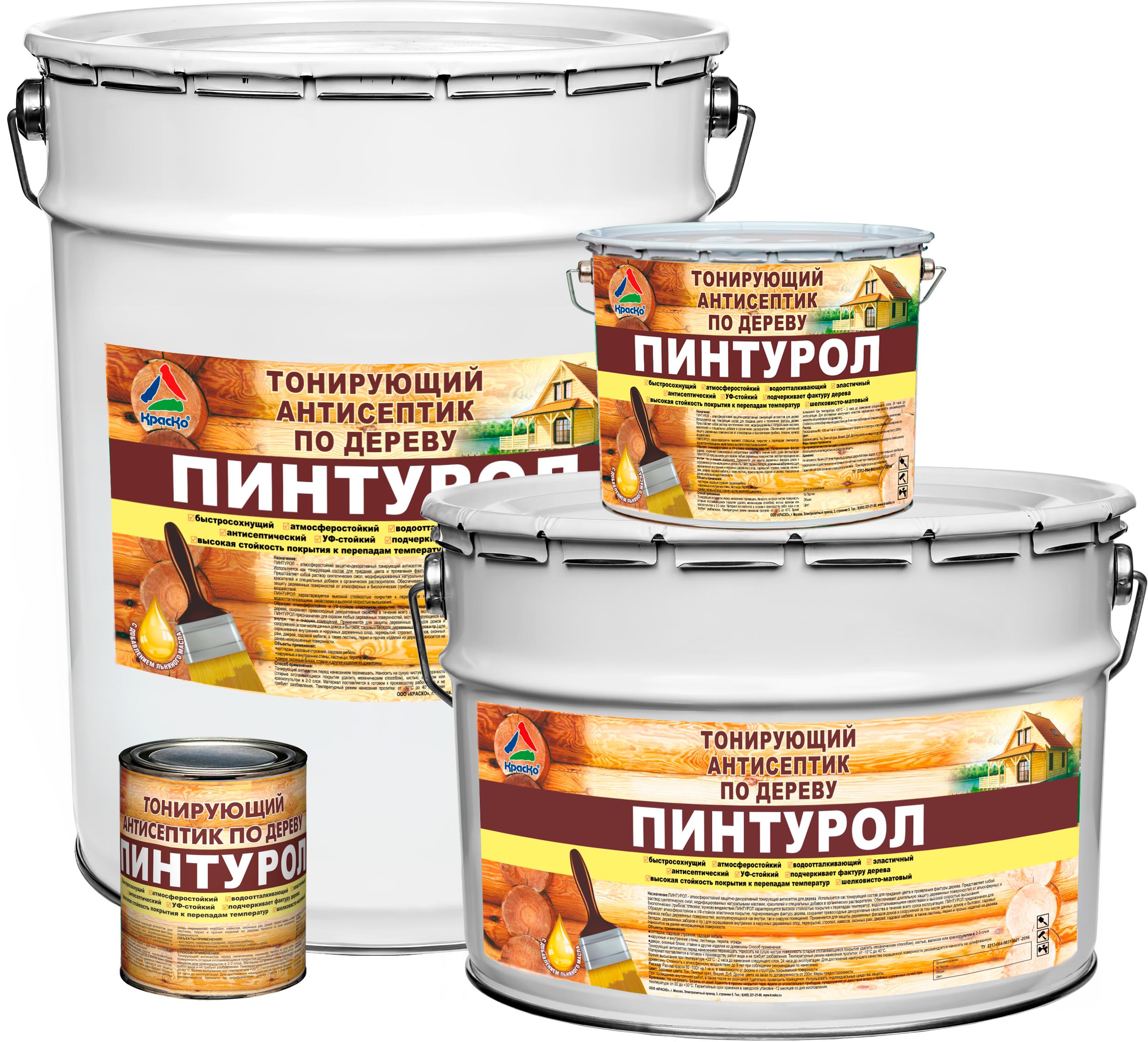 Представляем новинку: тонирующий антисептик для древесины на органических растворителях "Пинтурол"!